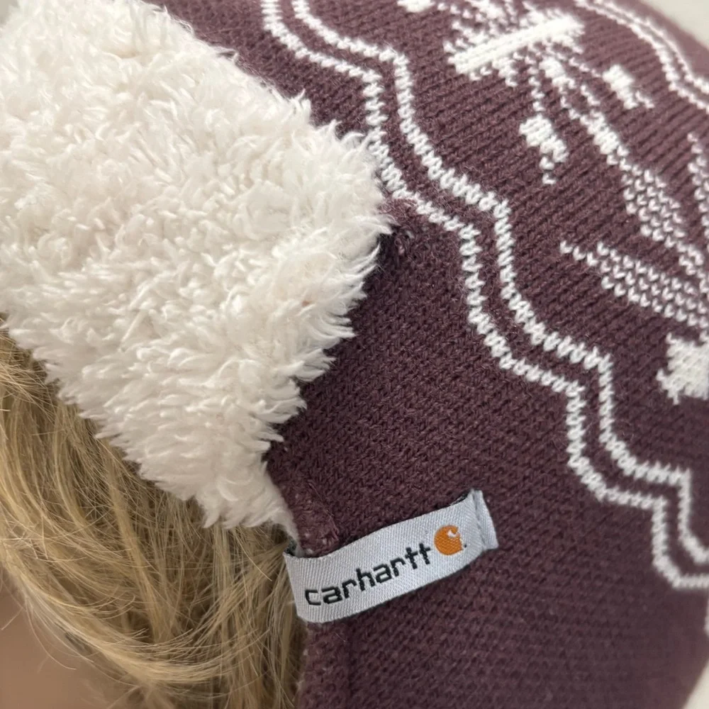 Carhartt Rounded Crown Ear Flaps Full Fleece Lining Thermal Warm Streetwear OS